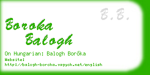 boroka balogh business card