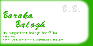 boroka balogh business card
